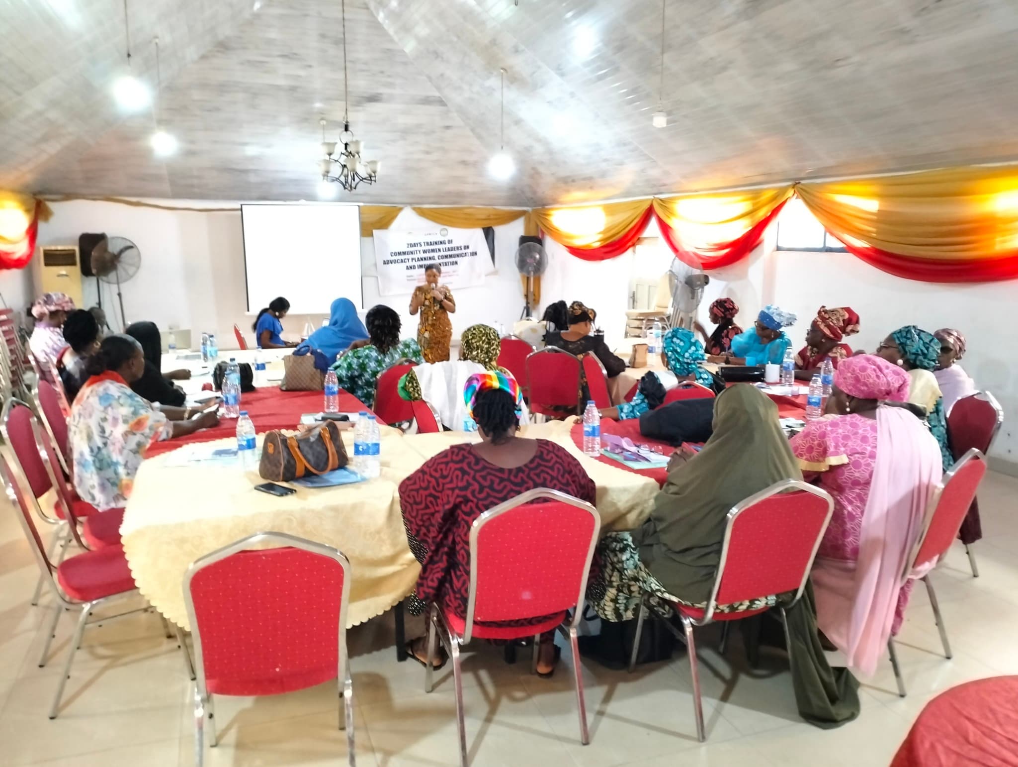 NAWIA training session with women actively participating